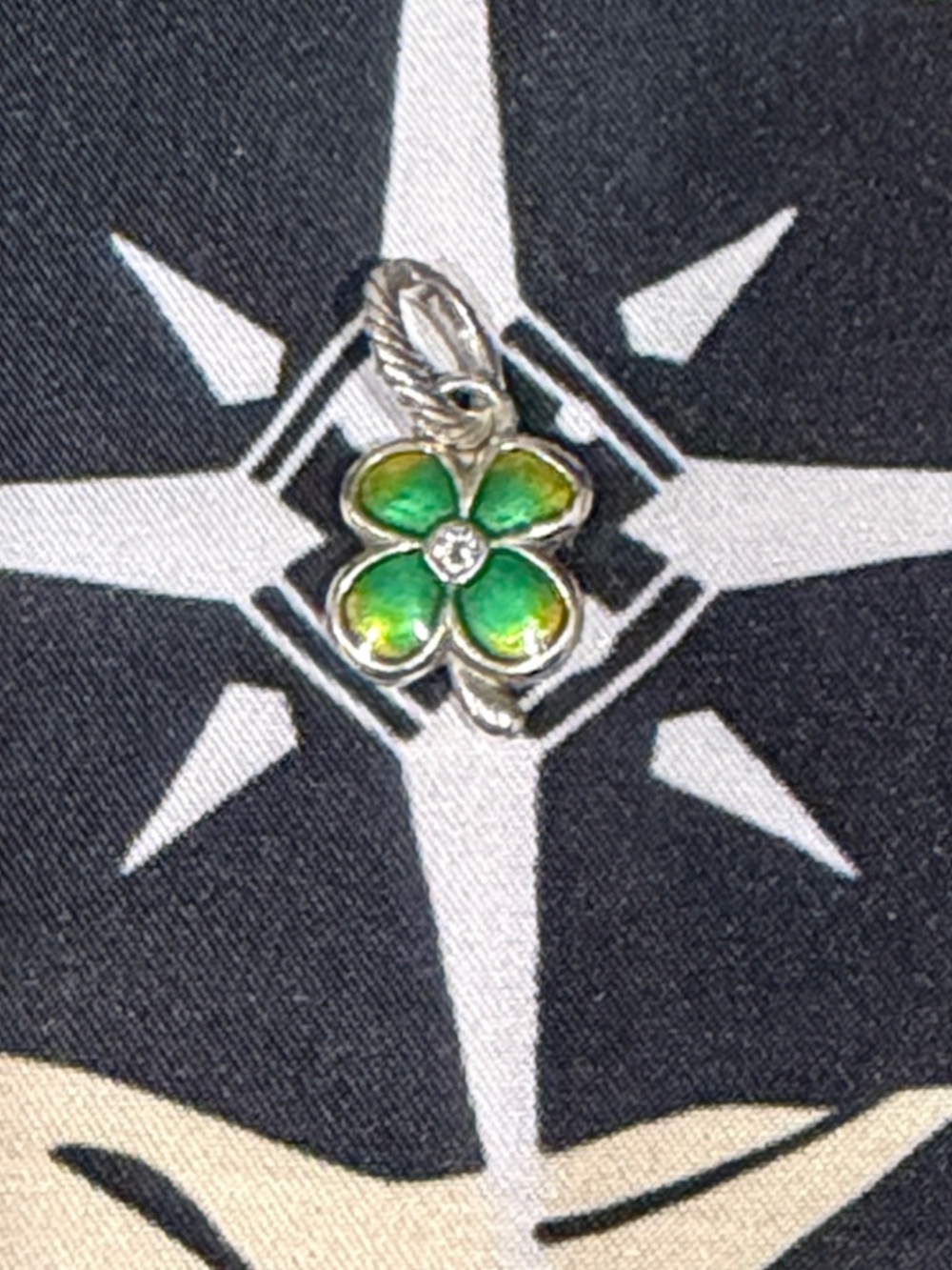 🍀 Brighton ‘lucky’ ’Irish’ Green Enamel Four-Leaf Clover Pendant Charm! 🆕 - Picture 4 of 5